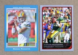(5) 2006 (2nd Year) Aaron Rodgers Football Cards