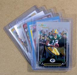 (5) 2006 (2nd Year) Aaron Rodgers Football Cards