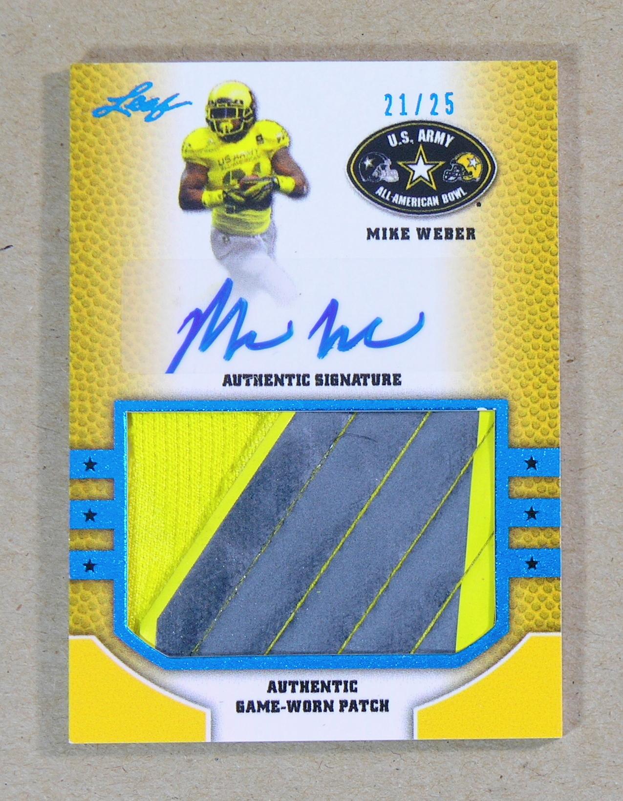 2015 Leaf AUTOGRAPHED-GAME WORN JERSEY-ROOKIE Football Card #PA-MW1 Rookie