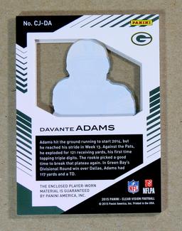 2015 Panini Clear Vision GAME WORN JERSEY Football Card #CJ-DA Davante Adam