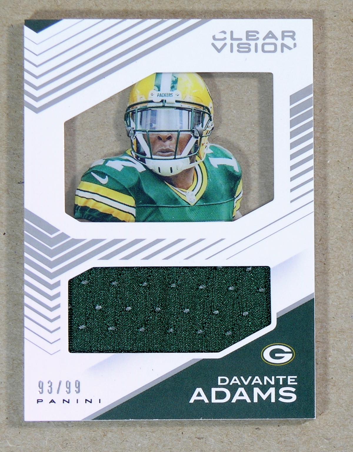 2015 Panini Clear Vision GAME WORN JERSEY Football Card #CJ-DA Davante Adam