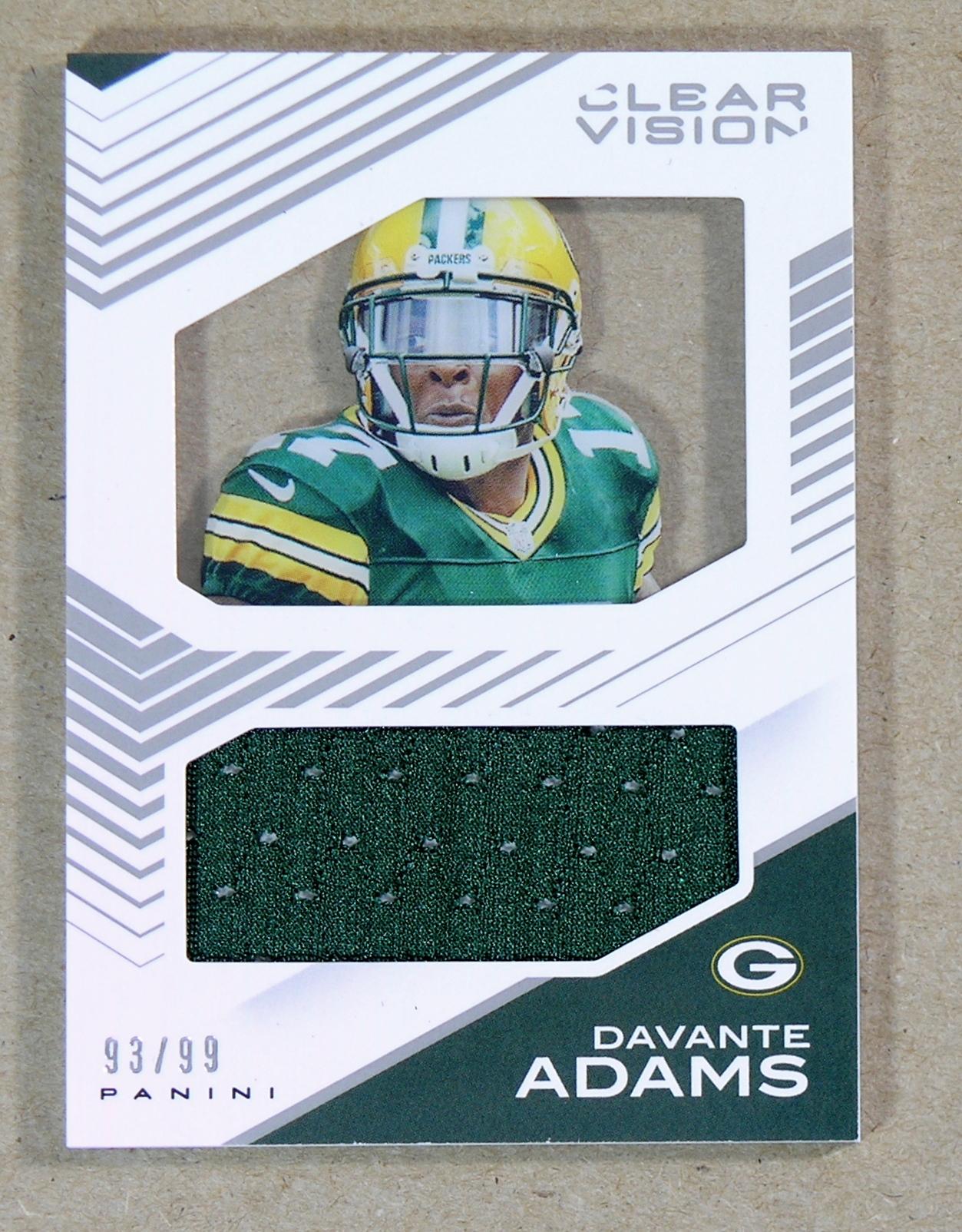 2015 Panini Clear Vision GAME WORN JERSEY Football Card #CJ-DA Davante Adam