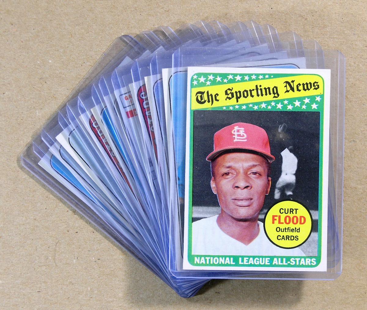 (12) 1969 Topps Low Number Baseball Cards (Commons).  EX or Higher Grade Co