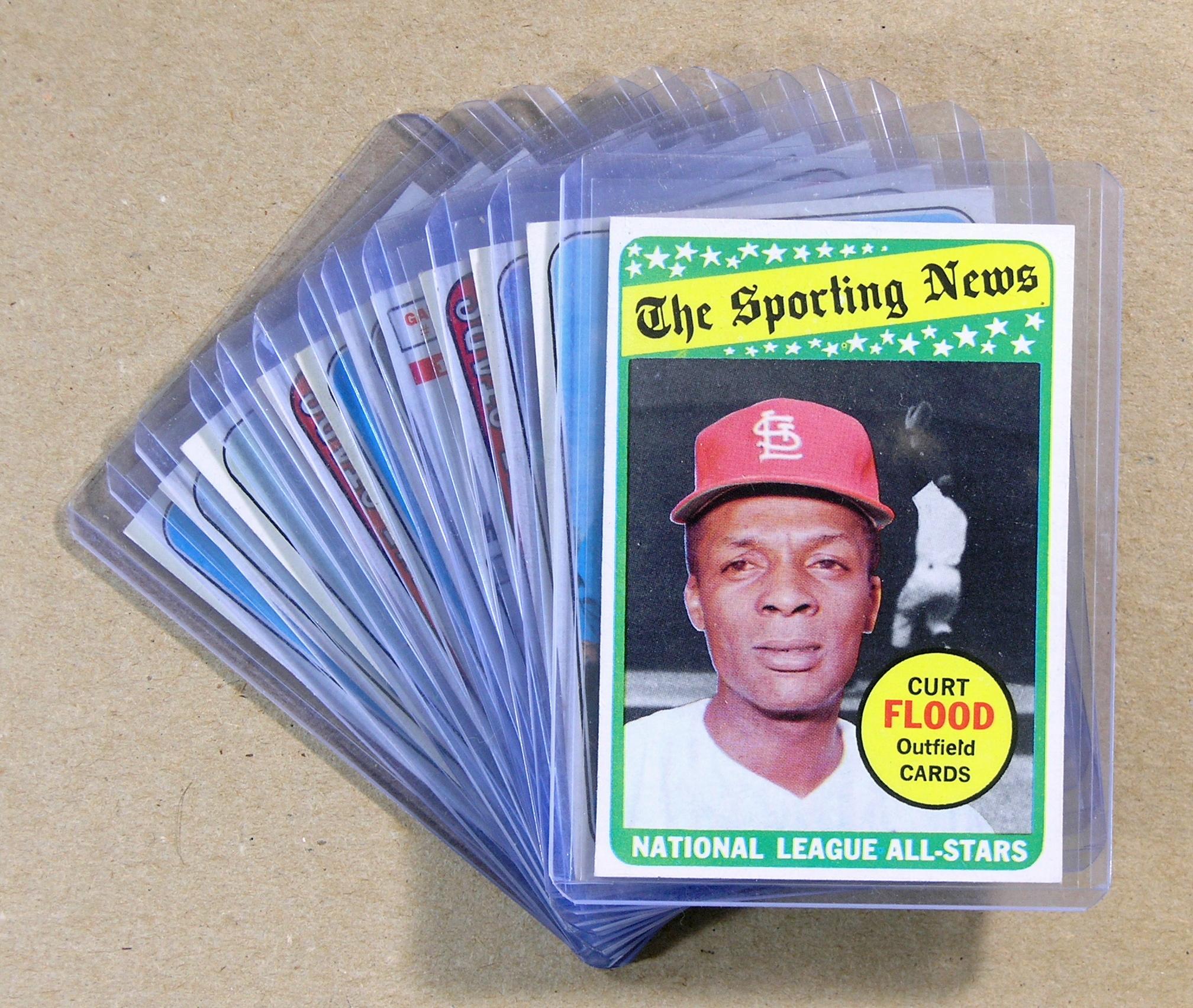 (12) 1969 Topps Low Number Baseball Cards (Commons).  EX or Higher Grade Co