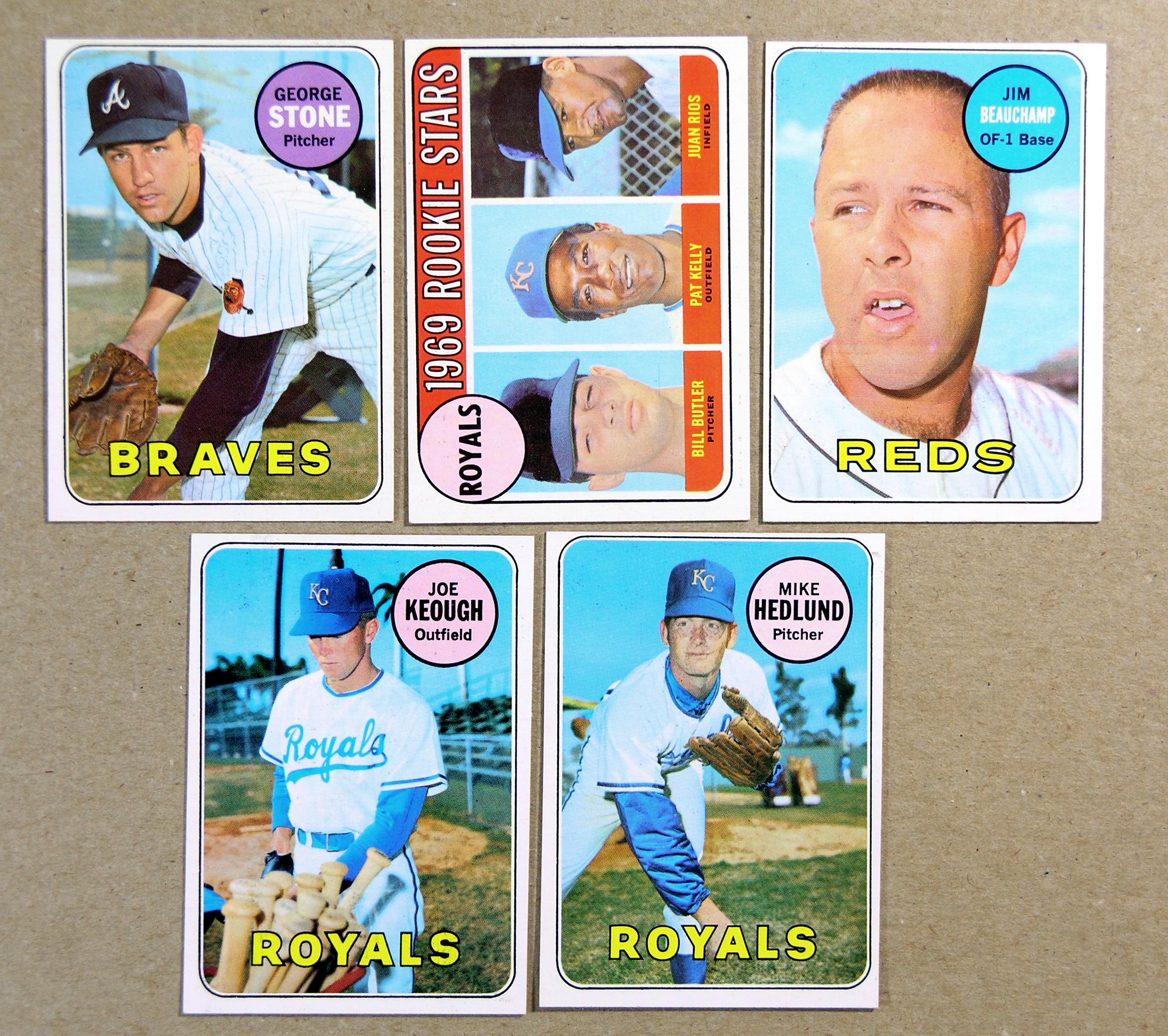(10) 1969 Topps High Number Baseball Cards (Commons).  EX or Higher Grade C