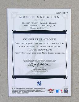 2004 Fleer AUTOGRAPHED Baseball Card #GBA-MS2 Moose Skowron New York Yankee