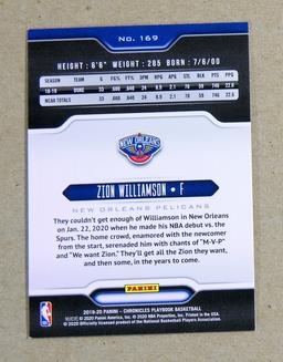 2019-20 Panini Playbook ROOKIE Basketball Card #169 Rookie Zion Williamson