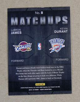 2014 NBA Hoops Matchups Basketball Card #8 Kevin Durant & LeBron James
