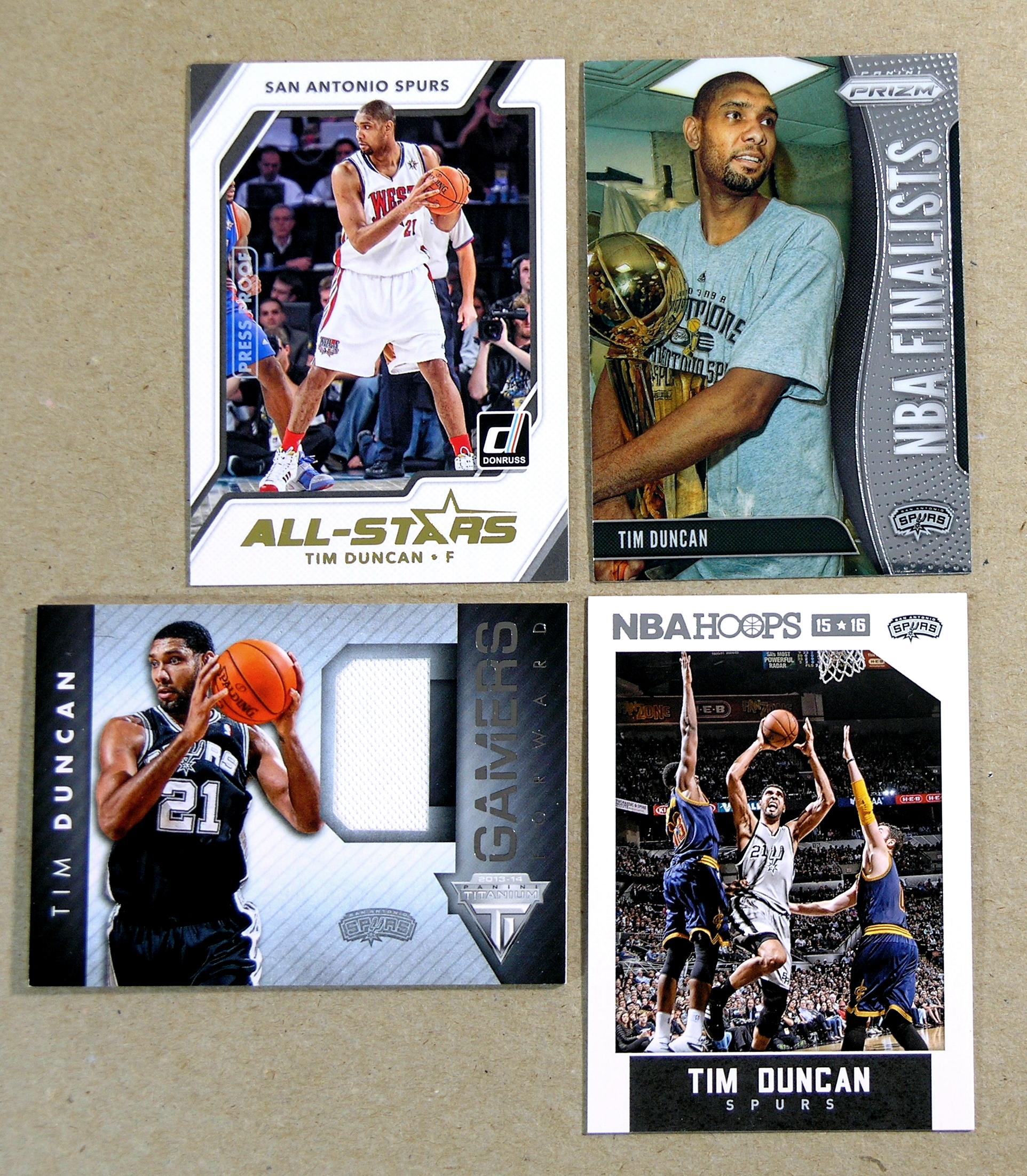 (9) Tim Duncan Basketball Cards