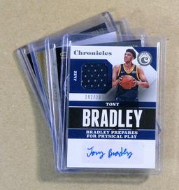 (4) Autographed-Game Worn Jersey Basketball Cards