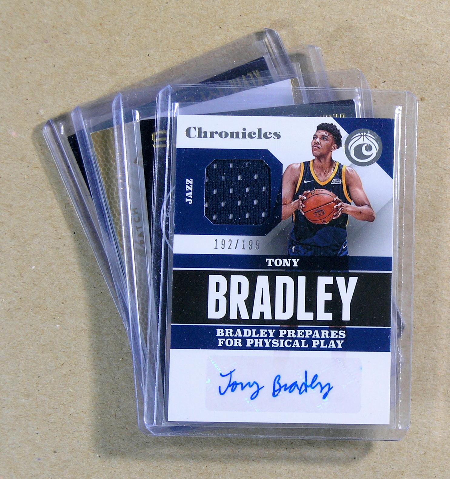 (4) Autographed-Game Worn Jersey Basketball Cards