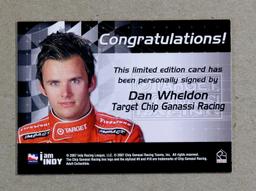 2007 Indy Racing AUTOGRAPHED Collectors Card Dan Wheldon A British Driver W