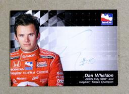 2007 Indy Racing AUTOGRAPHED Collectors Card Dan Wheldon A British Driver W