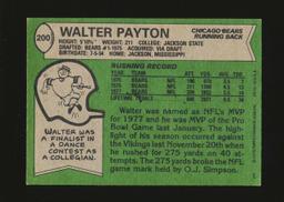 1978 Topps Football Card #200 Hall of Famer Walter Payton Chicago Bears