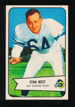 1954 Bowman Football Card #103 Stan West Los Angeles Rams