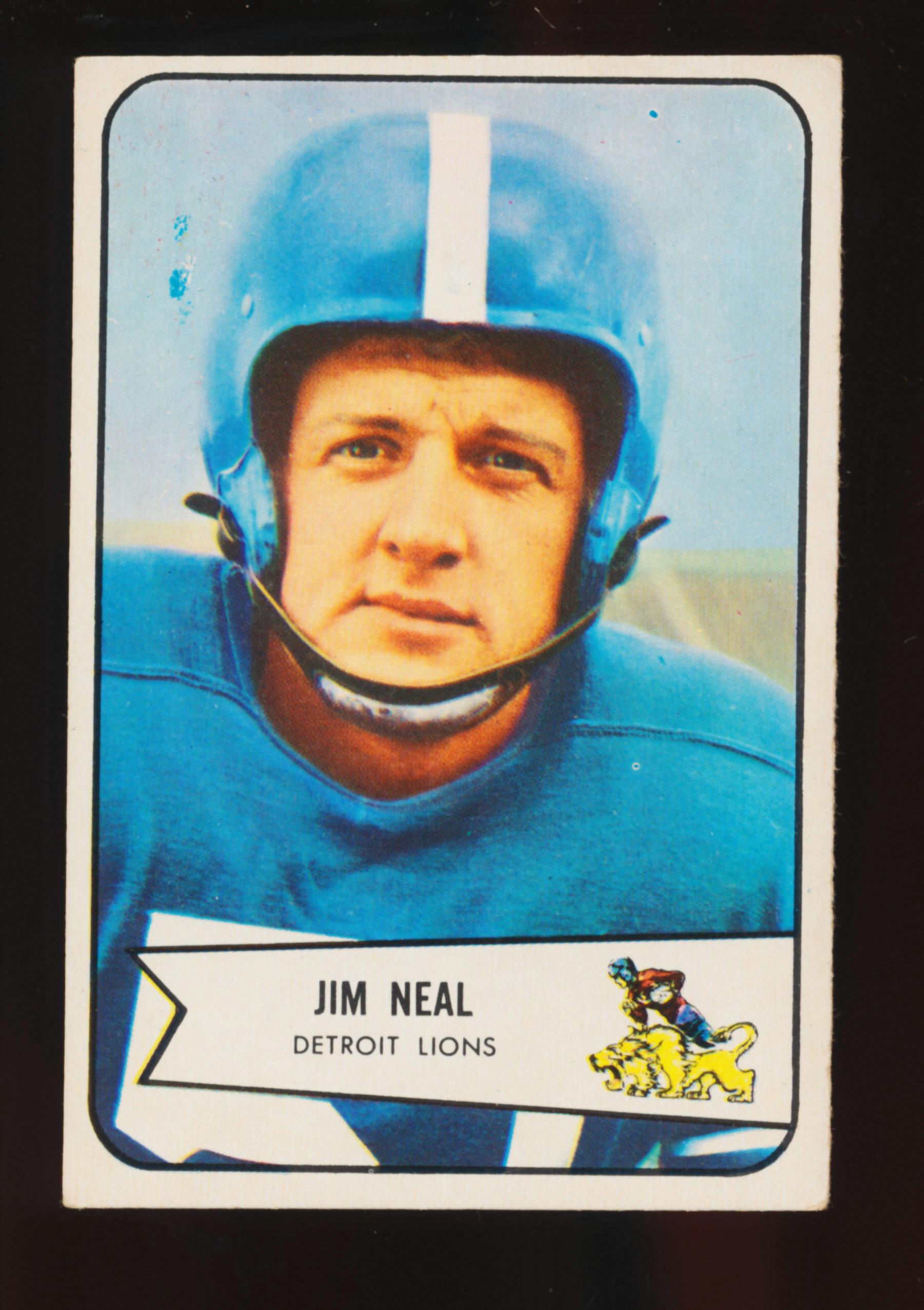 1954 Bowman Football Card #75 Jim Neal Detroit Lions