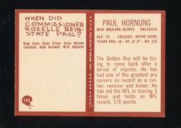 1967 Philadelphia Football Card #123 Hall of Famer Paul Hornung Green Bay P