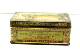 Rare!  Antique "Snake Charmer" Cigarette Tin.  Outside of the tin has wear