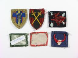 (6) WWII Better British Formation Signs/Patches.  British and British Commo