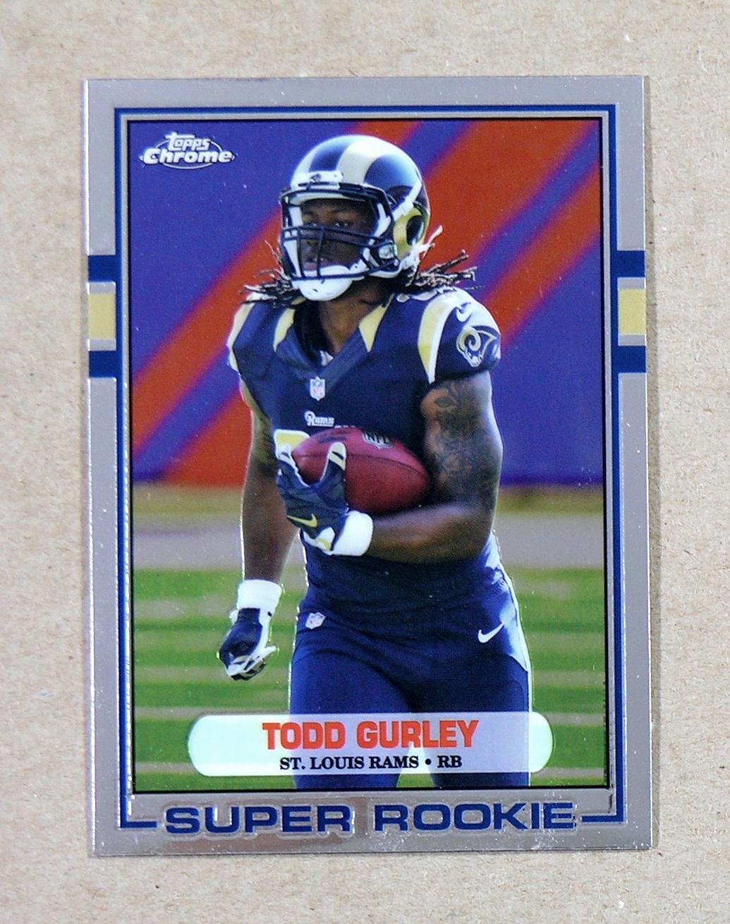 2015 Topps Chrome ROOKIE Football Card #89-TG Todd Gurley St Louis Rams