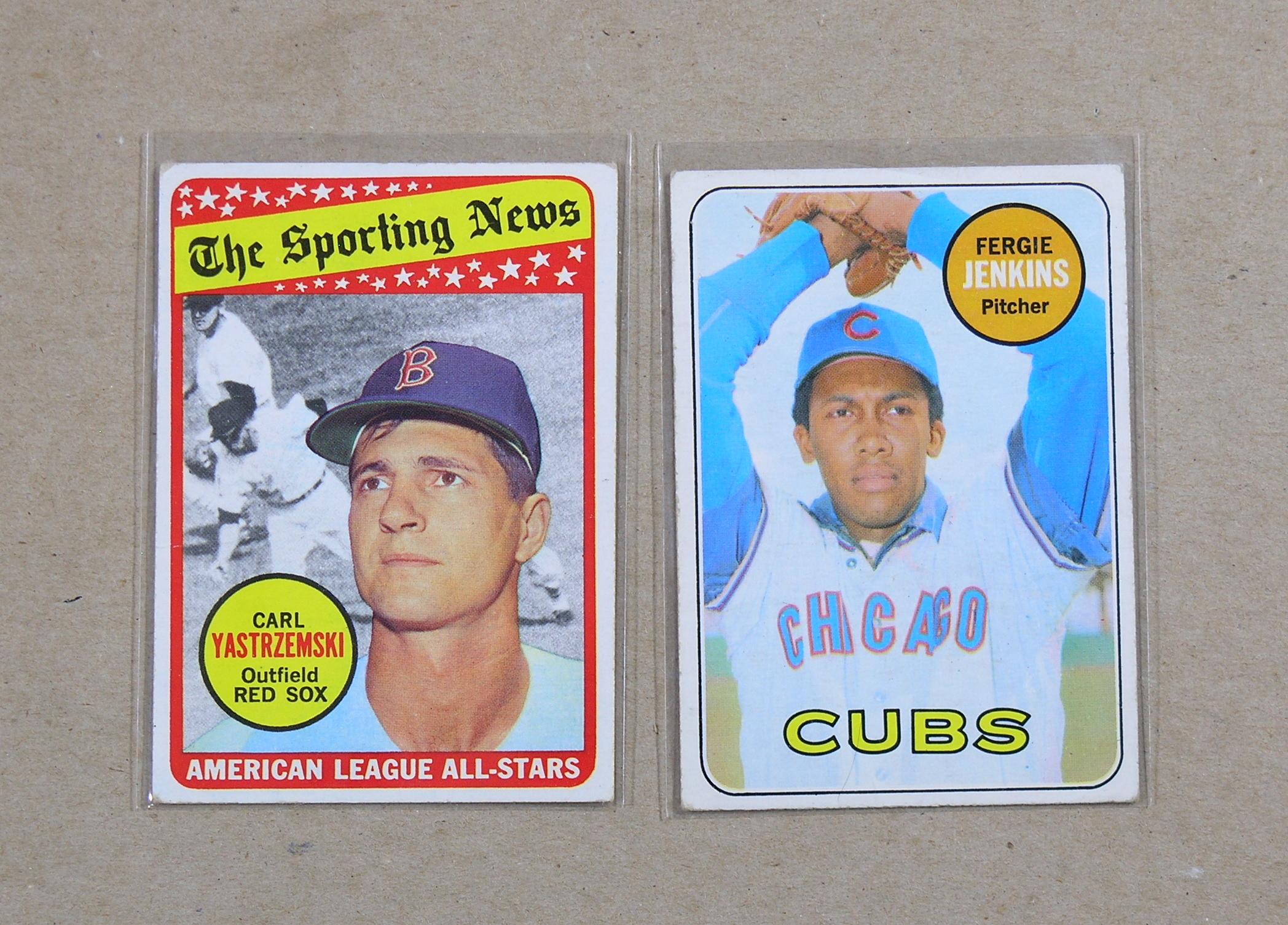 (8) 1969 Baseball Cards. Low Grade Superstars & Hall of Famers