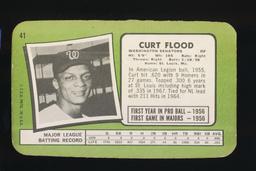 1971 Topps Super Baseball Card #41 Curt Flood Washinhgton Senators