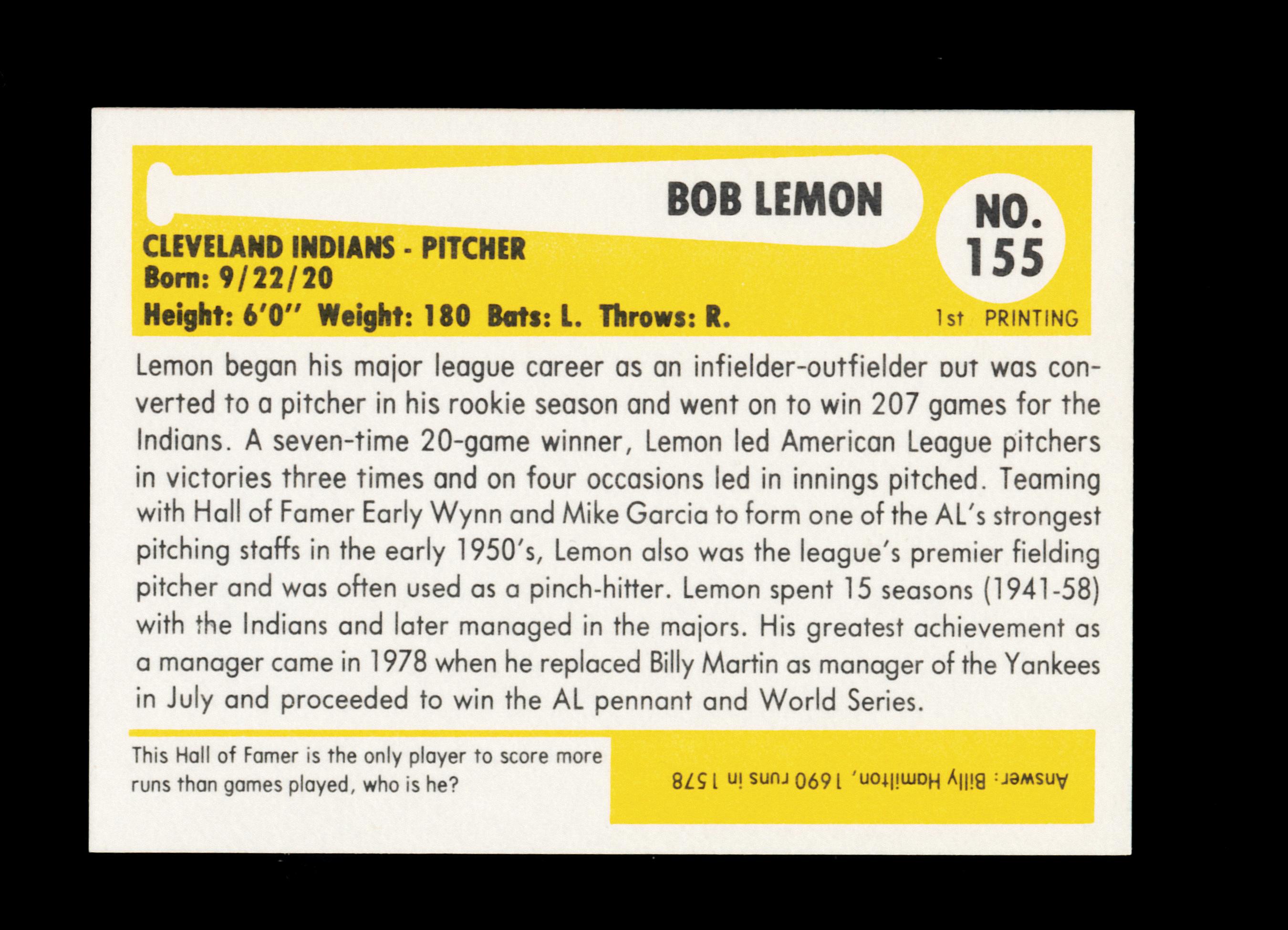 1980-87 SSPC (Sports Stars Publishing Company)"Baseball Immortals" Baseball