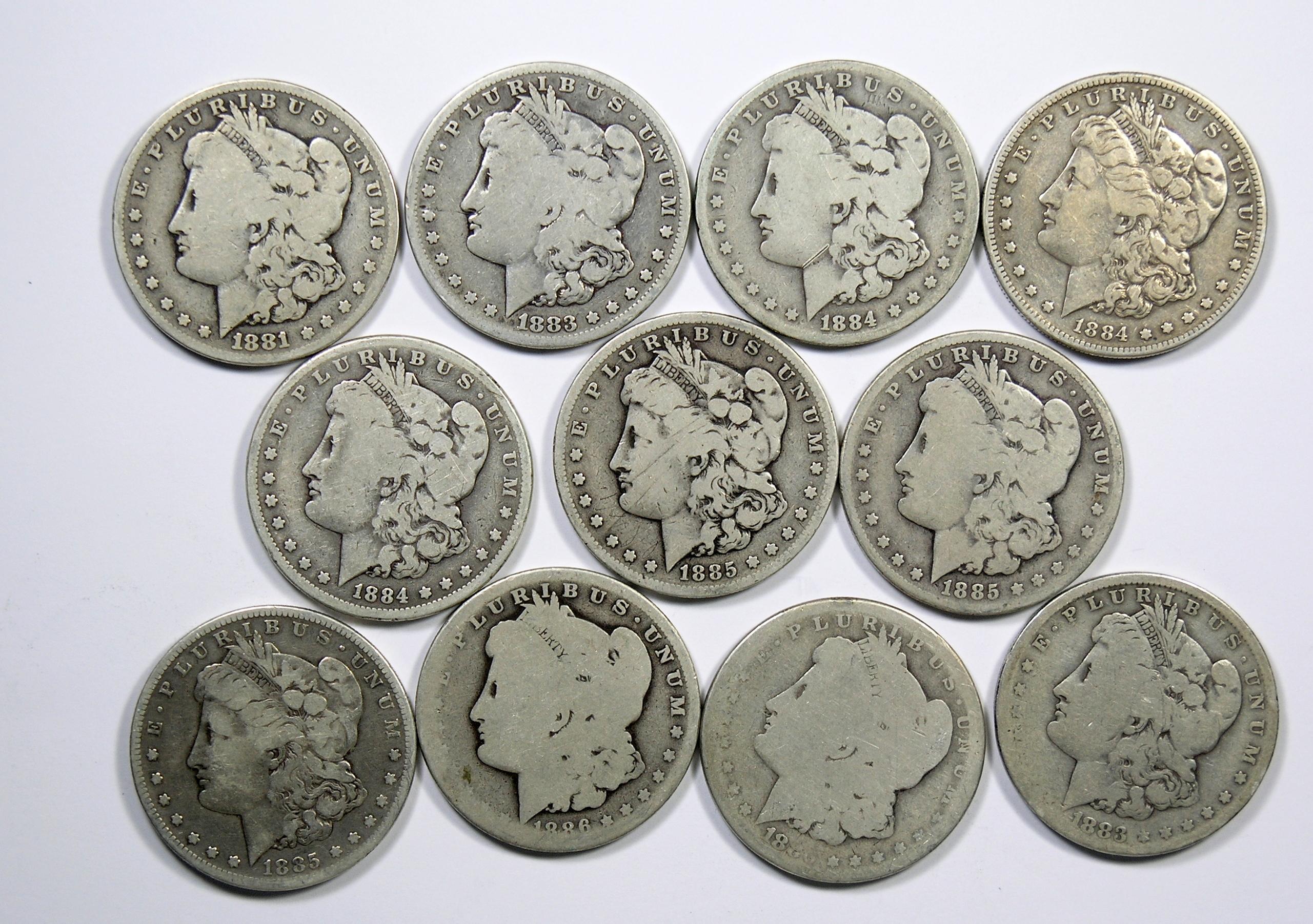 (11) Common Date/Lower Grade Morgan Dollars