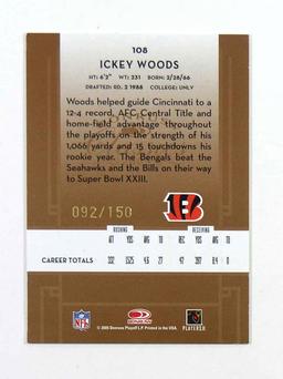 2005 Donruss Classics AUTOGRAPHED Football Card #108 Ickey Woods Cincinnati