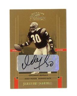2005 Donruss Classics AUTOGRAPHED Football Card #108 Ickey Woods Cincinnati