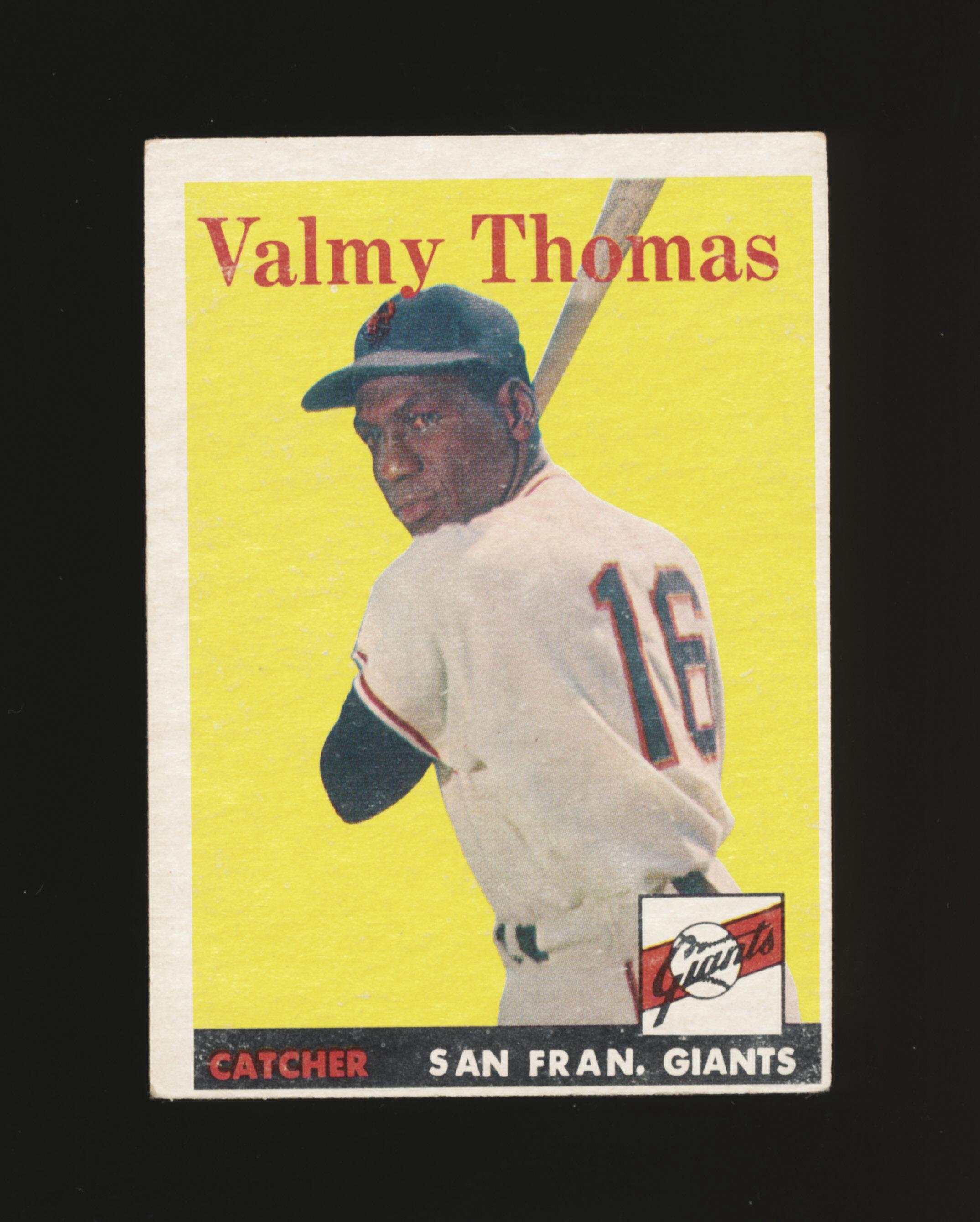 1958 Topps ROOKIE Baseball Card #86 Rookie Valmy Thomas San Francisco Giant