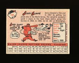 1958 Topps ROOKIE Baseball Card #193 Rookie Jerry Lumpe New York Yankees