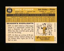 1960 Topps ROOKIE Baseball Card #46 Rookie Jack Fisher Baltimore Orioles