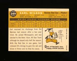 1960 Topps ROOKIE Baseball Card #249 Rookie Earl Wilson Boston Red Sox