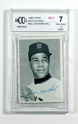 1969 Topps Deckle Edge Baseball Card #32 Hall of Famer Jaun Marichal San Fr