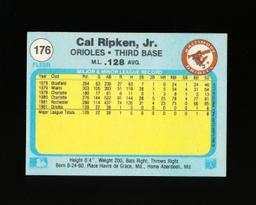 1982 Fleer ROOKIE Baseball Card #176 Rookie Hall of Famer Cal Ripken Jr Bal