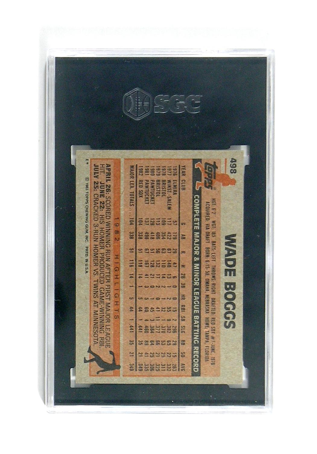 1983 Topps ROOKIE Baseball Card #498 Rookie Hall of Famer Wade Boggs Boston
