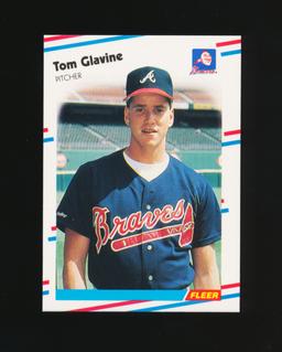 1988 Fleer ROOKIE Baseball Card #539 Rookie Hall of Famer Tom Glavine Atlan