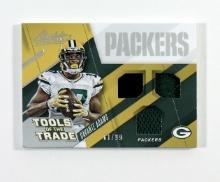 2017 Panini  GAME WORN JERSEY Football Card #20 Davante Adams Green Bay Pac