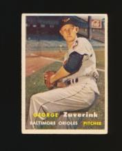 1957 Topps Baseball Card #11 George Zuerink Jr. Baltimore Orioles