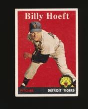 1958 Topps Baseball Card #13 Billy Hoeft Detroit Tigers