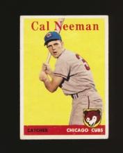 1958 Topps Baseball Card #33 Cal Neeman Chicago Cubs