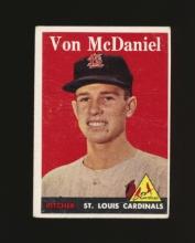 1958 Topps Baseball Card #65 Von McDaniel St Louis Cardinals