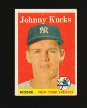 1958 Topps Baseball Card #87 Johnny Kucks New York Yankees