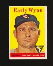 1958 Topps Baseball Card #100 Hall of Famer Early Wynn Chicago White Sox