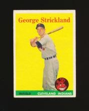 1958 Topps Baseball Card #102 George Strickland Cleveland Indians