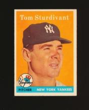 1958 Topps Baseball Card #127 Tom Sturdivant New York Yankees