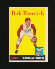 1958 Topps ROOKIE Baseball Card #131 Rookie Bob Henrich Cincinnati Redlegs