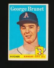 1958 Topps ROOKIE Baseball Card #139 Rookie George Brunet Kansas City Athle