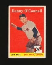 1958 Topps Baseball Card #166 Danny O'Connell San Francisco Giants